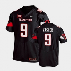 Men Texas Tech Red Raiders T.J. Vasher Replica Black Football Team Jersey
