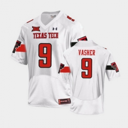 Men Texas Tech Red Raiders T.J. Vasher Replica White Football Team Jersey