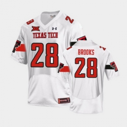 Men Texas Tech Red Raiders Tahj Brooks Replica White Football Team Jersey