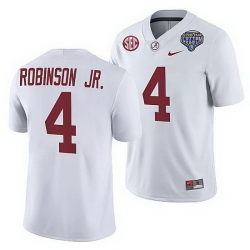 Alabama Crimson Tide Brian Robinson Jr. White 2021 Cotton Bowl College Football Playoff Jersey
