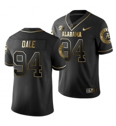 Alabama Crimson Tide D.J. Dale Black Golden Edition Men'S Jersey
