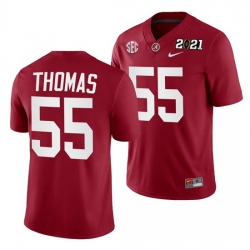 Alabama Crimson Tide Derrick Thomas Crimson 2021 Rose Bowl Champions College Football Playoff College Football Playoff Jersey