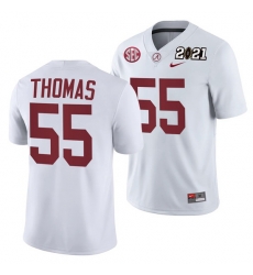 Alabama Crimson Tide Derrick Thomas White 2021 Rose Bowl Champions College Football Playoff College Football Playoff Jersey