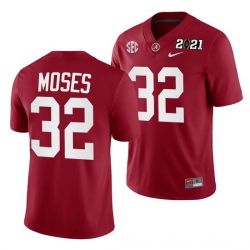 Alabama Crimson Tide Dylan Moses Crimson 2021 Rose Bowl Champions College Football Playoff College Football Playoff Jersey