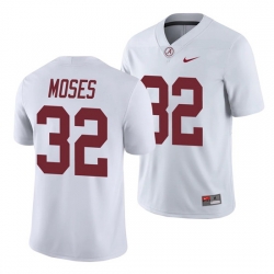 Alabama Crimson Tide Dylan Moses White College Football Men's Game Jersey