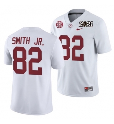 Alabama Crimson Tide Irv Smith Jr. White 2021 Rose Bowl Champions College Football Playoff College Football Playoff Jersey