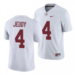 Alabama Crimson Tide Jerry Jeudy White College Football Men's Game Jersey