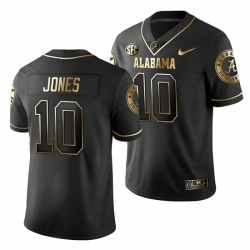 Alabama Crimson Tide Mac Jones Black College Football Men's Golden Edition Limited Jersey