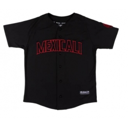 Men Mexicali Jersey Black Blank Stitched Baseball Jersey