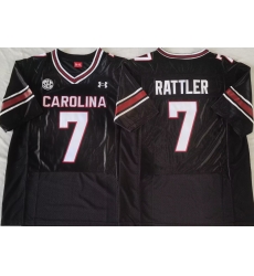 South Carolina Gamecock Black #7 Spencer Rattler Stitched Football Jersey
