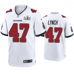 Men John Lynch Buccaneers White Super Bowl Lv Game Jersey