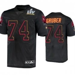 Men Paul Gruber Tampa Bay Buccaneers Black Super Bowl Lv Jersey