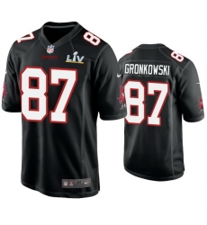 Men Rob Gronkowski Buccaneers Black Super Bowl Lv Game Fashion Jersey