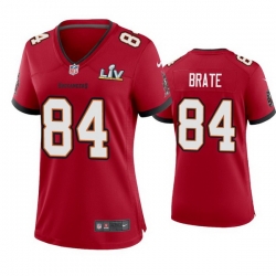 Women Cameron Brate Buccaneers Red Super Bowl Lv Game Jersey
