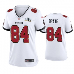 Women Cameron Brate Buccaneers White Super Bowl Lv Game Jersey