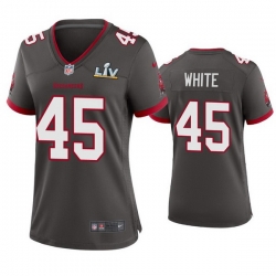 Women Devin White Buccaneers Pewter Super Bowl Lv Game Jersey