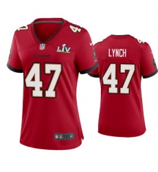 Women John Lynch Buccaneers Red Super Bowl Lv Game Jersey