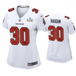 Women Ke'Shawn Vaughn Buccaneers White Super Bowl Lv Game Fashion Jersey