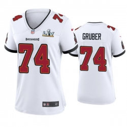Women Paul Gruber Buccaneers White Super Bowl Lv Game Jersey