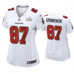 Women Rob Gronkowski Buccaneers White Super Bowl Lv Game Fashion Jersey