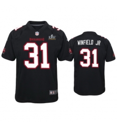 Youth Antoine Winfield Jr. Buccaneers Black Super Bowl Lv Game Fashion Jersey