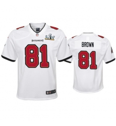 Youth Antonio Brown Buccaneers White Super Bowl Lv Game Jersey
