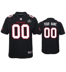 Youth Custom Buccaneers Black Super Bowl Lv Game Fashion Jersey