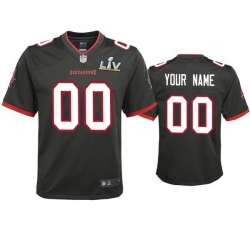 Youth Custom Buccaneers Pewter Super Bowl Lv Game Jersey