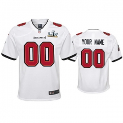 Youth Custom Buccaneers White Super Bowl Lv Game Jersey