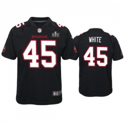 Youth Devin White Buccaneers Black Super Bowl Lv Game Fashion Jersey