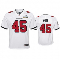 Youth Devin White Buccaneers White Super Bowl Lv Game Jersey