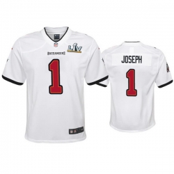 Youth Greg Joseph Buccaneers White Super Bowl Lv Game Jersey