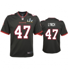 Youth John Lynch Buccaneers Pewter Super Bowl Lv Game Jersey