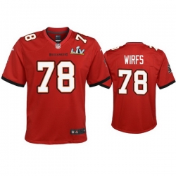 Youth Tristan Wirfs Buccaneers Red Super Bowl Lv Game Jersey