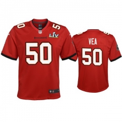 Youth Vita Vea Buccaneers Red Super Bowl Lv Game Jersey