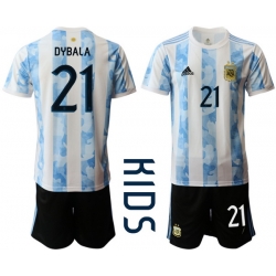 Kids Argentina Short Soccer Jerseys 033