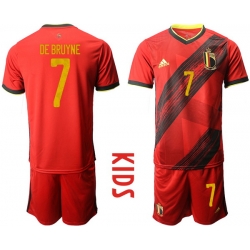 Kids Belgium Short Soccer Jerseys 036