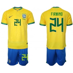 Men FIFA 2022 Brazil Soccer Jersey 012