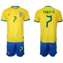 Men FIFA 2022 Brazil Soccer Jersey 029