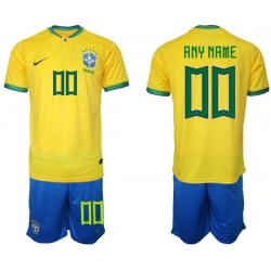 Men FIFA 2022 Brazil Soccer Jersey Customized 010