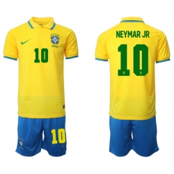 Men FIFA 2022 Brazil Soccer Neymar JR Jersey 066