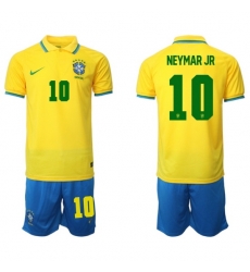 Youth FIFA 2022 Brazil Soccer Neymar JR Jersey 066