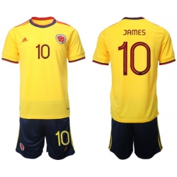 Colombia 2022 World Cup Soccer Jersey #10 JAMES