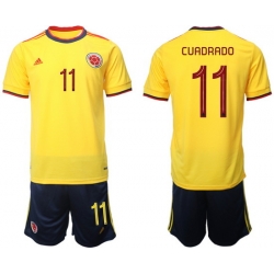 Colombia 2022 World Cup Soccer Jersey #11 CUADRADO