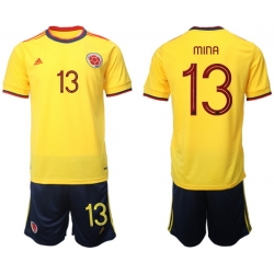 Colombia 2022 World Cup Soccer Jersey #13 MINA