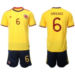 Colombia 2022 World Cup Soccer Jersey #6 SANCHEZ