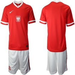 Mens Poland Short Soccer Jerseys 011