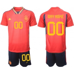 Men FIFA 2022 Spain Soccer Customized Jersey 001