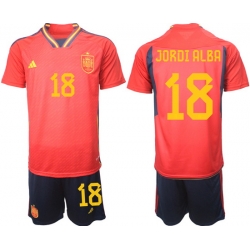 Men FIFA 2022 Spain Soccer Jersey 005