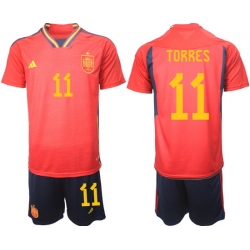 Men FIFA 2022 Spain Soccer Jersey 009